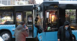 Beykoz’da özel halk otobüsleri kafa kafaya çarpıştı