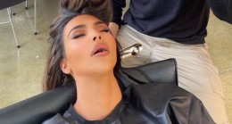 Kim Kardashian kuaför koltuğunda uyudu