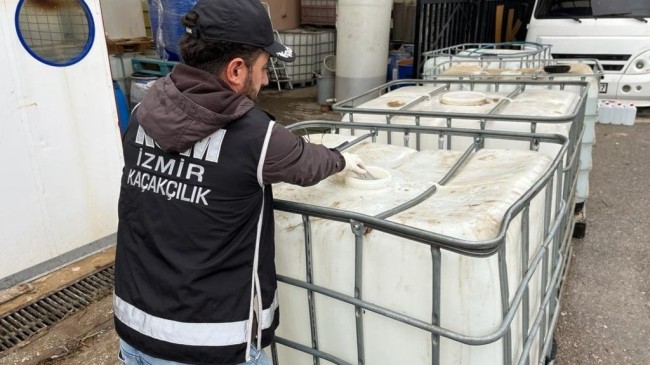 İzmir’de 12 bin litre ‘sahte etil alkol’ ele geçirildi; 5 tutuklama