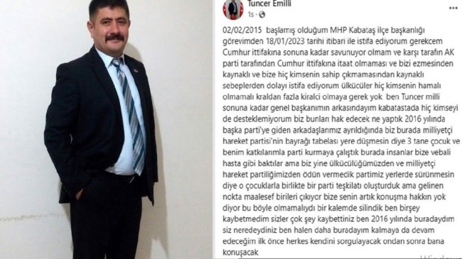 MHP’li başkan “AKP’liler bizi eziyor” diyerek istifa etti